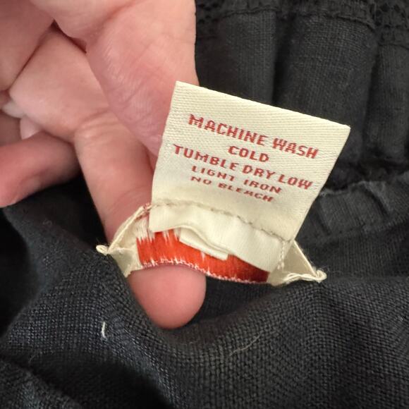 Sundance Eyelet Lace Black Linen Skirt Women’s Medium Boho Cottagecore Summer - Picture 6 of 8